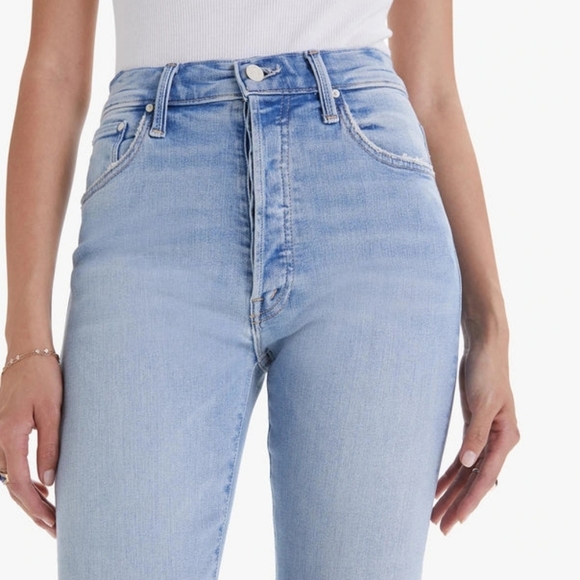 MOTHER Hiker Hover Jeans Innerspace Blue Size 26 Tapered Straight Leg Jean - Picture 3 of 14